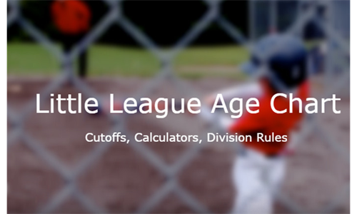 Little League Age Chart